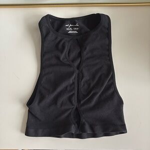 Black free people cutout top
